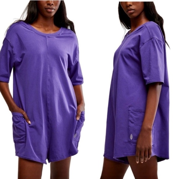 FREE PEOPLE MOVEMENT Casual Hot Shot Tee Romper Size X-Small New - Picture 5 of 16